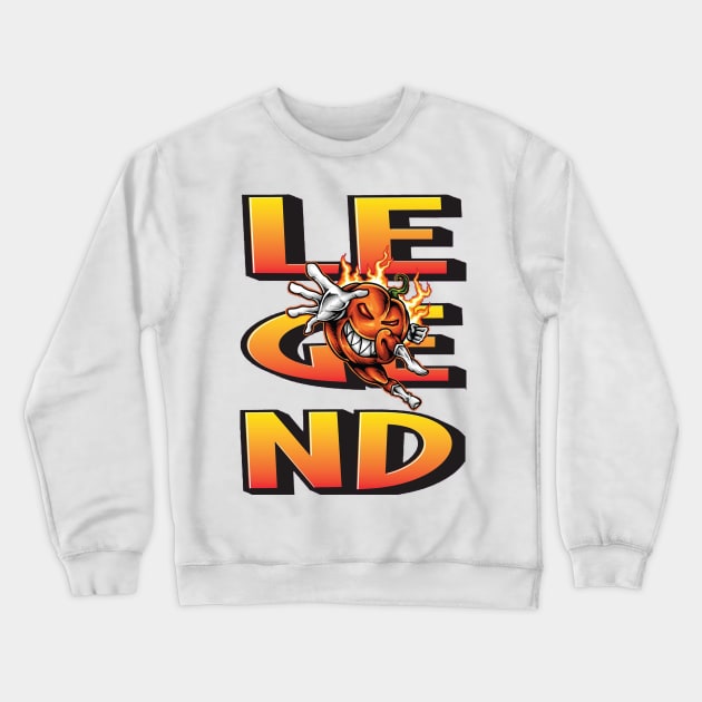 Legend Halloween Havoc The Man The Myth The Pumpkin Bodybuilder Powerlifter Crewneck Sweatshirt by chaseoscar